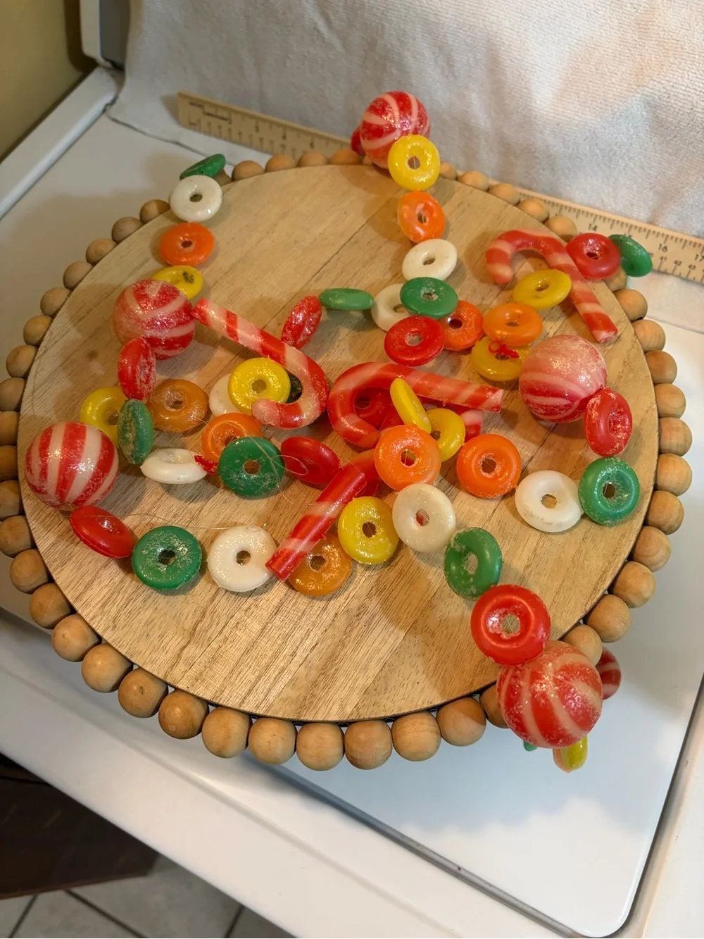 Festive Candy Necklace Strand in Red, Green, Yellow, Orange, White